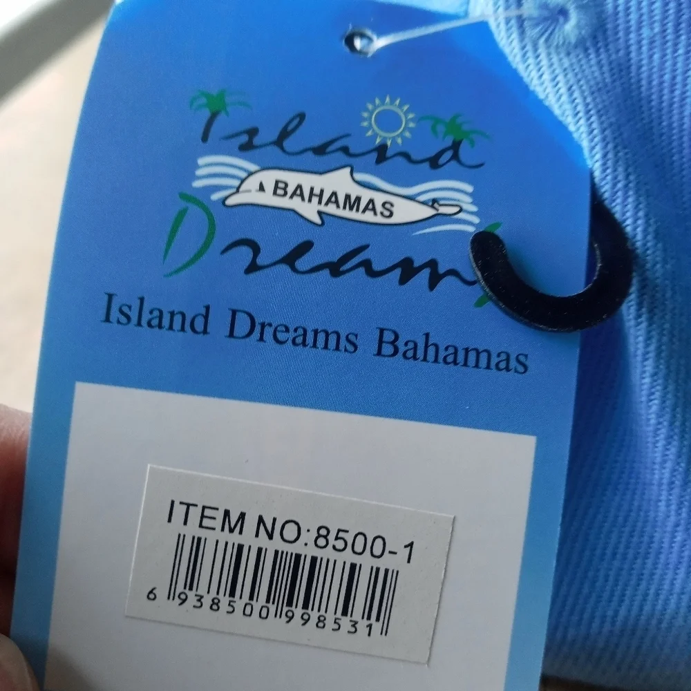 Island Dreams Bahamas Blue Embroidered Marlin Adjustable Cap Hat